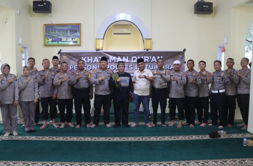  Khataman Qur’an Personel Polres Batu Bara meningkatkan Iman dan Taqwa Pada Pilkada Serentak Tahun 2024