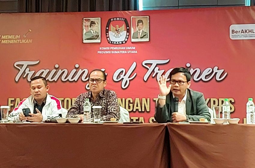  Siapkan KPPS, KPU Sumut Gelar Training of Trainer kepada KPU Kabupaten dan Kota