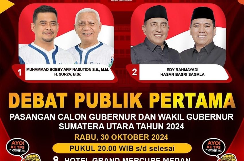 KPU Sumut Rampungkan Debat Publik Pertama Pilkada di Hotel Grand Mercure Medan