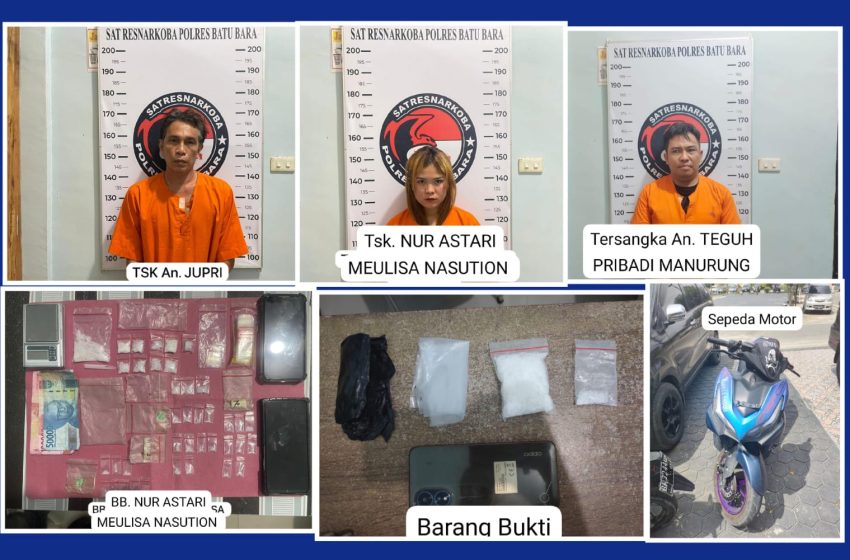  3 BD Shabu Diringkus Satres Narkoba Polres Batu Bara