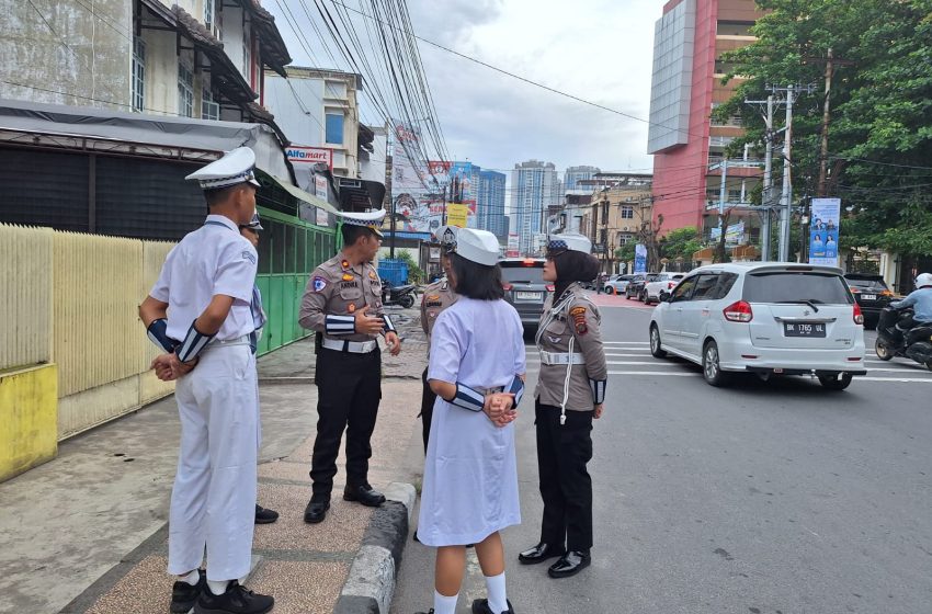  Sat Lantas Polrestabes Medan Gelar Pelatihan dan Pembinaan Patroli Keamanan Sekolah