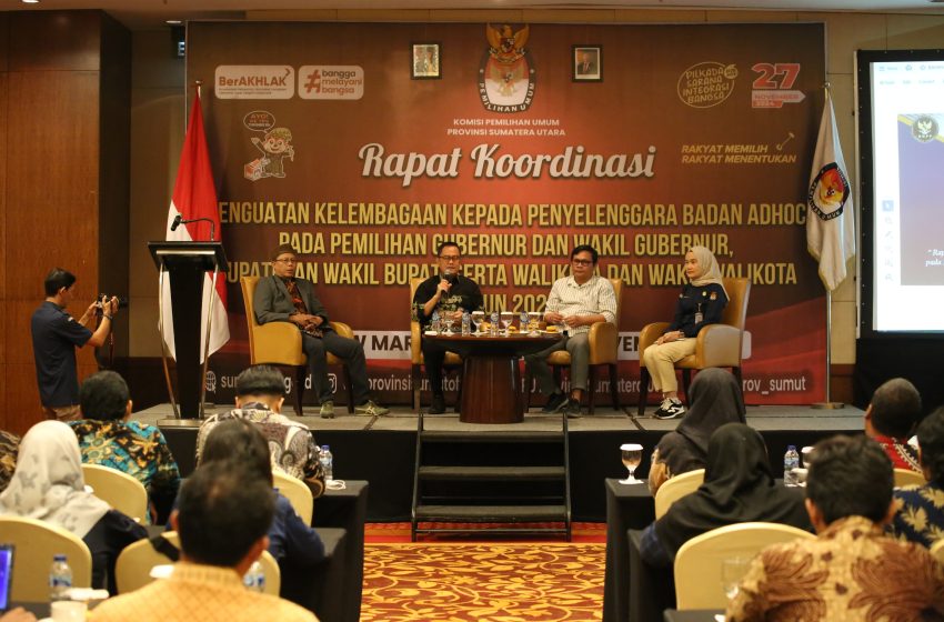  KPU Sumut Gelar Rakor Penguatan Kelembagaan Kepada Penyelenggara Badan Adhoc di Hotel JW Marriot Medan