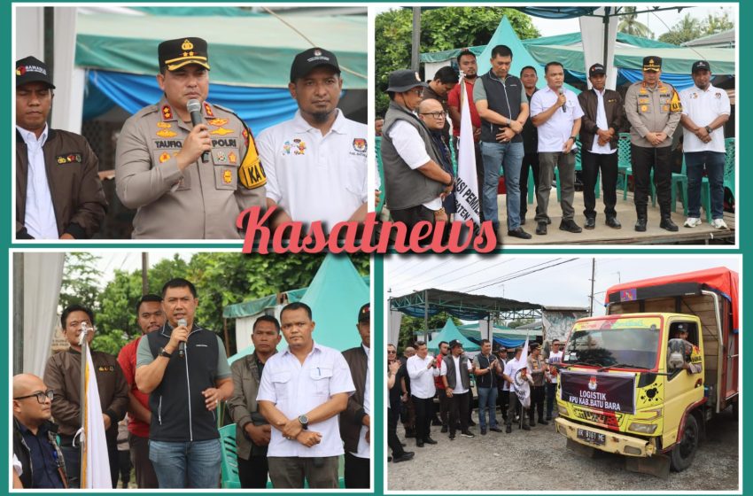  Kapolres Batu Bara dan Pj Bupati Heri Menghadiri Ceremonial Pendistribusian Logistik Pilkada 2024
