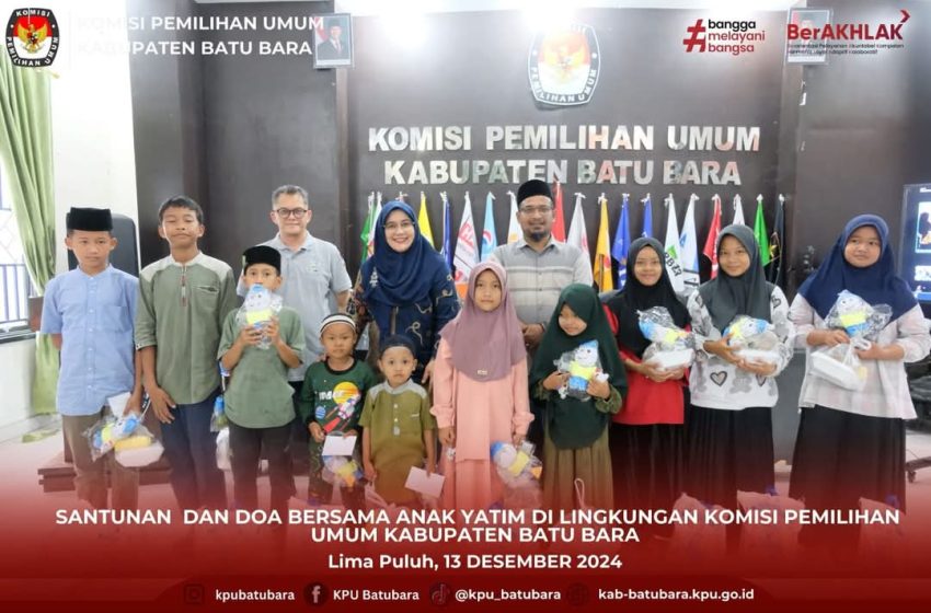  KPU Batu Bara Gelar Santunan Anak Yatim