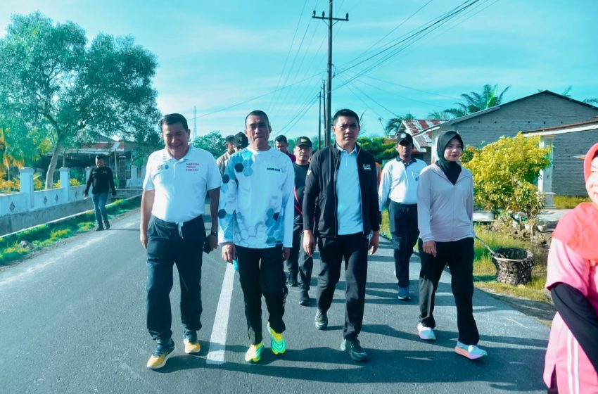  Meriahkan HUT ke-18, Pemkab Batu Bara Gelar Jalan Santai dan Senam Sehat