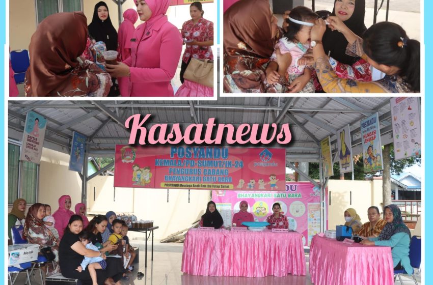 Gelar Posyandu Bulanan, Bhayangkari Hadir Untuk Tingkatkan Kesehatan Ibu dan Anak