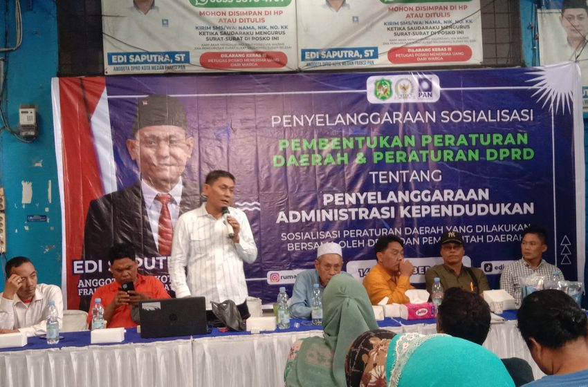  Legislator PAN Edi Saputra Selesaikan Permasalahan Warga Selama 20 Tahun Tidak Punya Adminduk di Medan