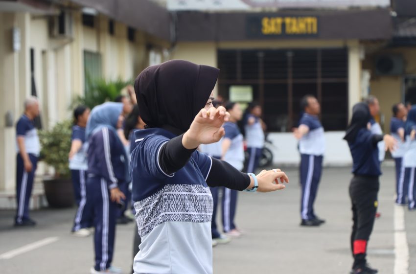  Polrestabes Medan Gelar Olahraga Pagi Rutin, Demi Kesehatan dan Kebugaran Personel