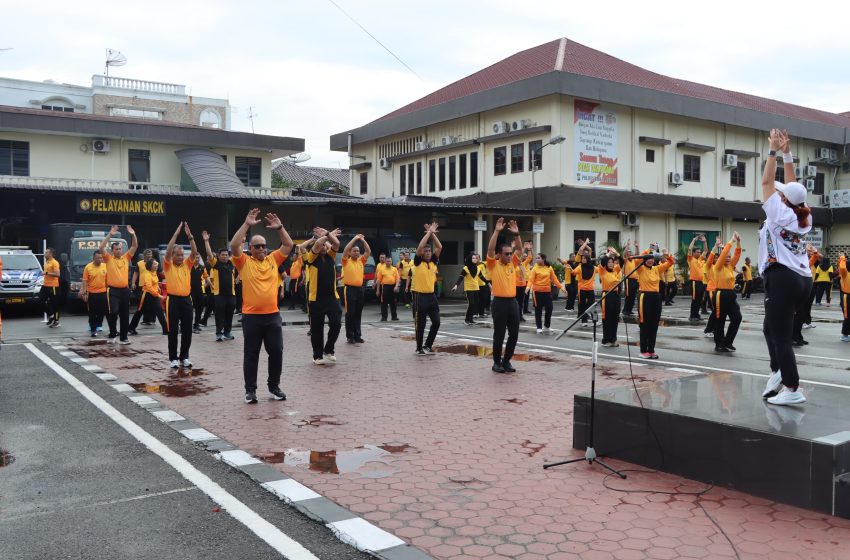  Sambut Ramadan 1446 H, Polrestabes Medan Gelar Olahraga Bersama
