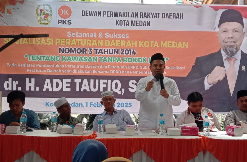  Ade Taufiq Gelar Sosialisasi : Perda Kawasan Tanpa Rokok Diinisiasi PKS