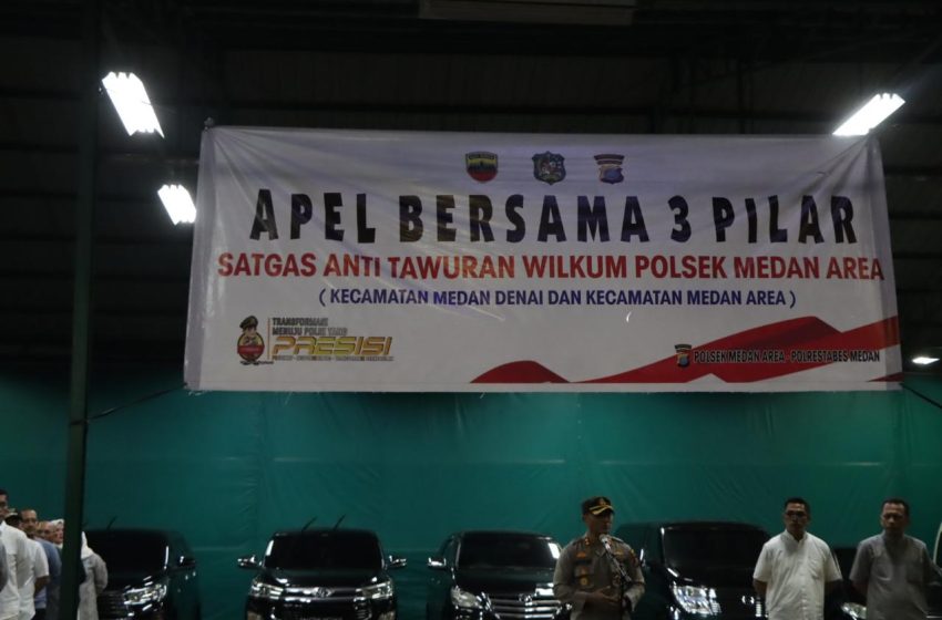  Waka Polrestabes Medan Pimpin Apel Satgas Anti Tawuran di Jalan Denai