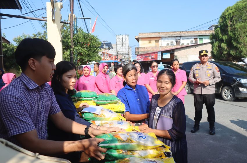  Polres Batu Bara Bersama Perum Bulog Asahan Gelar ” Gerakan Pangan Murah “