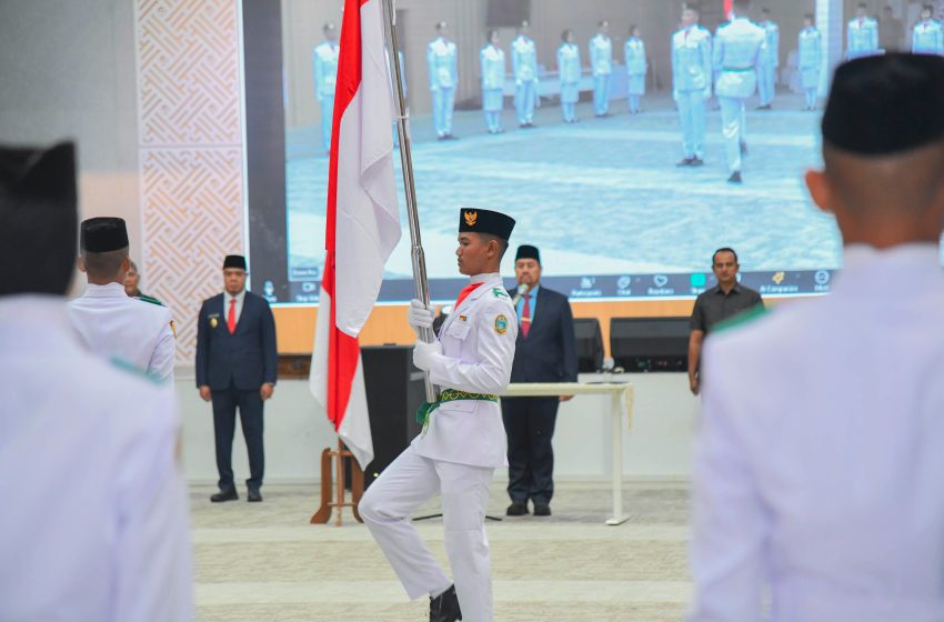  Persiapan HUT ke-80 RI, Bupati Batu Bara Kukuhkan Paskibraka Batu Bara