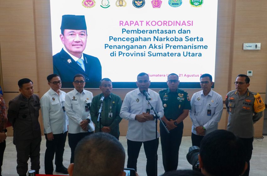  Rakor Pemberantasan Narkoba dan Premanisme di Sumut, Menko Polkam Apresiasi Polda Sumut Berantas Narkoba