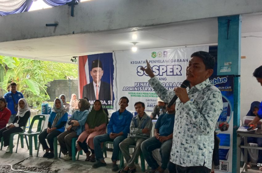  Edi Saputra Kembali Sosialisasikan Perda :  Kelengkapan Adminduk Sangat Penting untuk Memperoleh Program Asta Cita Presiden  