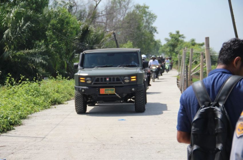  Mobil Khusus Jeep Maung Pimpin Patroli TMMD ke-126 di Medan Marelan