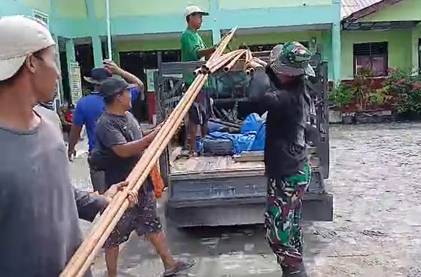  Satgas TMMD Siapkan Material Pembangunan Sumur Bor