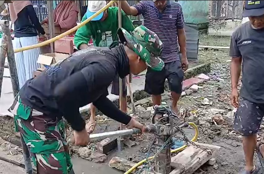  Sinergi Satgas TMMD dan Warga Bor Sumber Air Bersih
