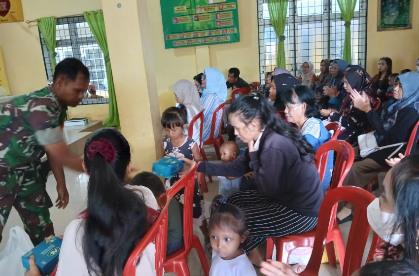  Satgas TMMD 126 Kodim 0201/Medan Ajak Warga Waspadai Stunting Sejak Dini