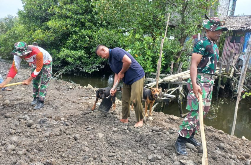   Satgas TMMD 126 Kodim 0201 Medan Libatkan Warga dalam Perataan Jalan