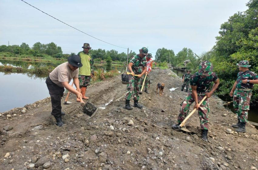  Jalan Desa Kini Lebih Rapi Berkat TMMD 126 Kodim 0201 Medan