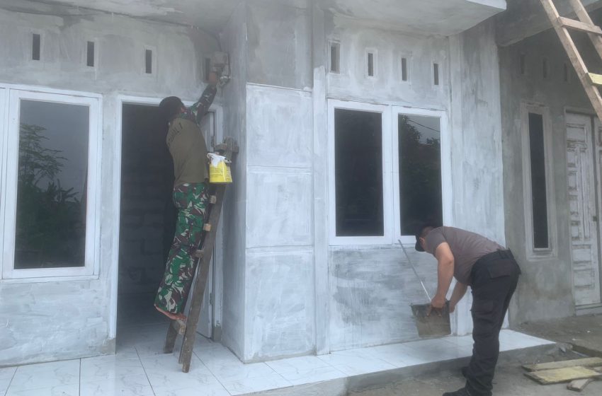  Semangat Membara, Satgas TMMD 126 Tetap Fokus Selesaikan Rumah Warga di Marelan