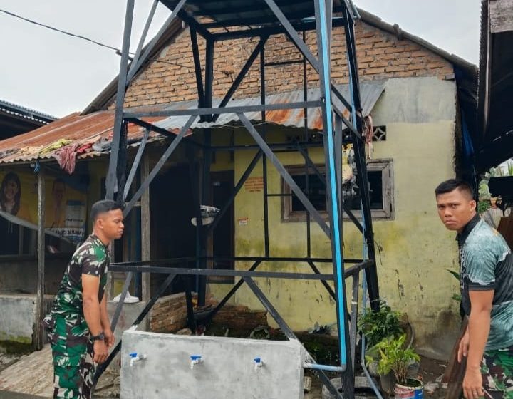  Air Kehidupan Mengalir di Kawasan Paluh dan Tambak, Program Air Bersih TMMD 126 Kodim 0201 Medan 3 Unit Tuntas ​