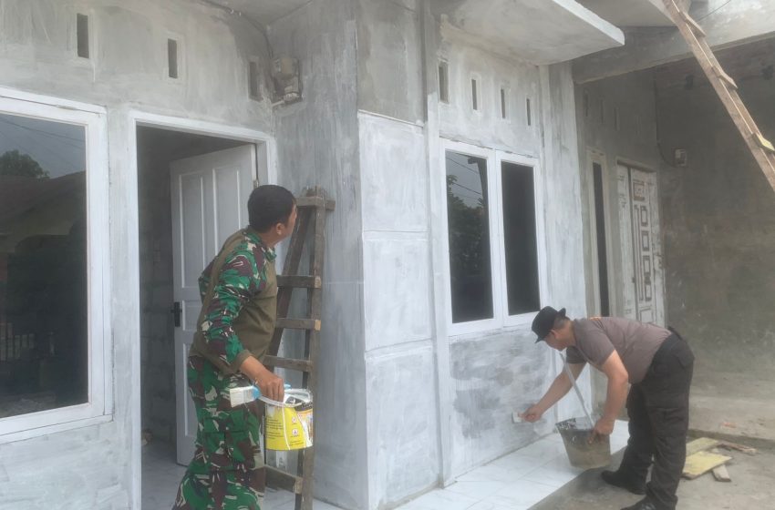  TNI dan Polri Kompak Bangun Rumah Layak Huni di Medan Marelan