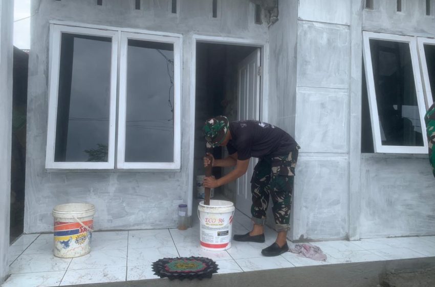  Rumah Anwar Hampir Rampung, Satgas TMMD Kodim 0201 Medan Tuntaskan Pekerjaan