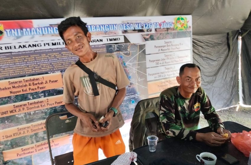  Amar, Warga Marelan yang Rela Jadi Sukarelawan Atur Lalu Lintas di Lokasi TMMD 126