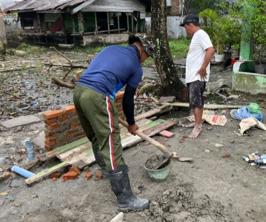  Sinergi TNI dan Pemko Medan Terwujud dalam Pembuatan Sumur Bor TMMD ke-126 di Marelan