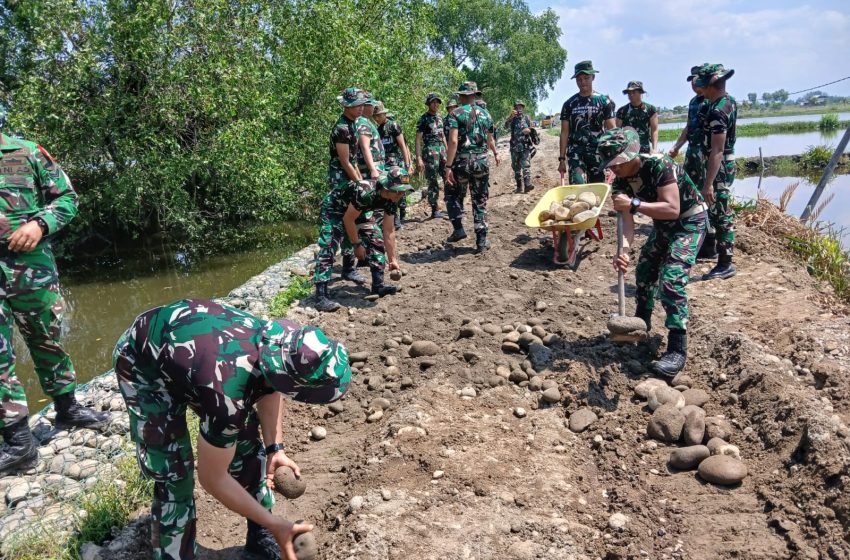  Perjuangan Satgas TMMD Kodim 0201 Medan Timbun Jalan Rusak Demi Warga Paya Pasir