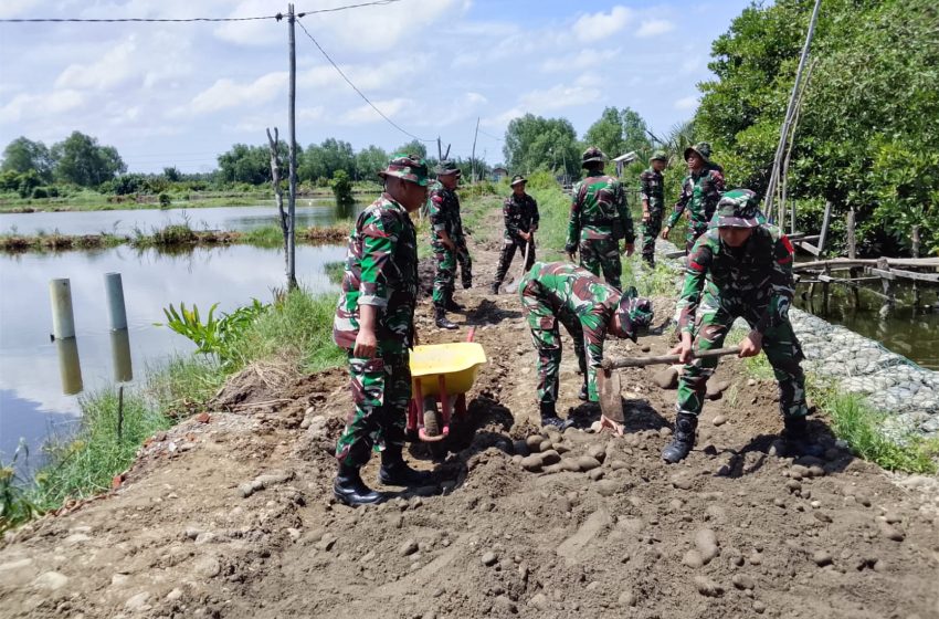  Satgas TMMD 126 Kodim 0201 Medan Perkuat Jalan Tanggul Pasar Nippon untuk Akses Warga