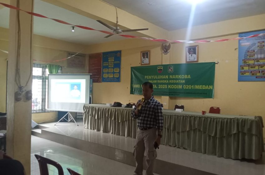  TMMD 126 Kodim 0201 Medan dan BNNP Sumut Bersinergi Sosialisasikan Bahaya Jalur Penyelundupan Narkoba