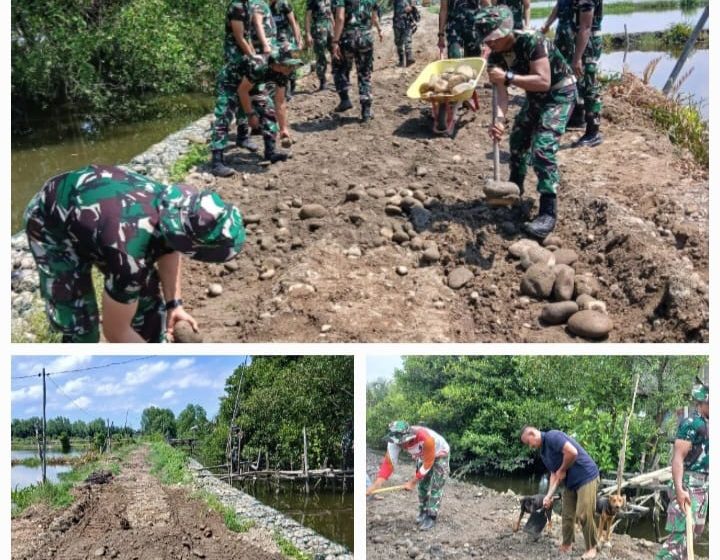  Babinsa Bersama Warga Rayakan Progres TMMD 126, Sinergi Pembangunan Sosial dan Infrastruktur ​
