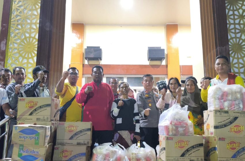  Polres Pelabuhan Belawan Dirikan Posko Bantuan Korban Banjir di Taman Warna-Warni Martubung