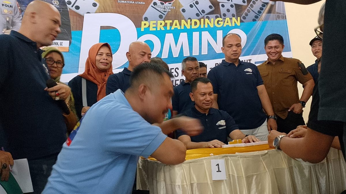  Turnamen Domino PWI Sumut Piala Kapolrestabes Medan Meriahkan HPN 2026 Dibuka