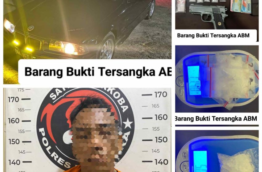  Polres Batu Bara Tangkap Pengedar Narkoba di Tanjung Gading, Sabu 16,4 Gram dan Airsoft Gun Disita