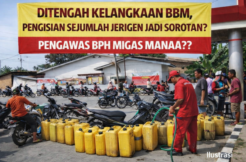  Di Tengah Isu Kelangkaan BBM, Pengisian Jerigen di SPBU Pakam Jadi Sorotan