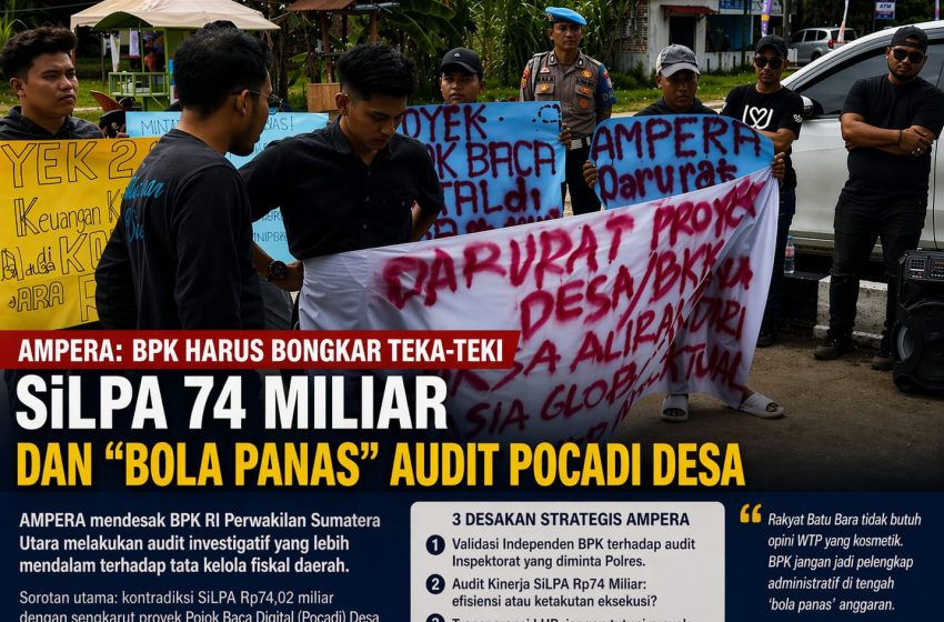  Menolak Opini Formalitas! Ampera Desak BPK RI Bongkar Simpul Silpa Rp74 Miliar Dan “Bola Panas” Audit POCADI Desa