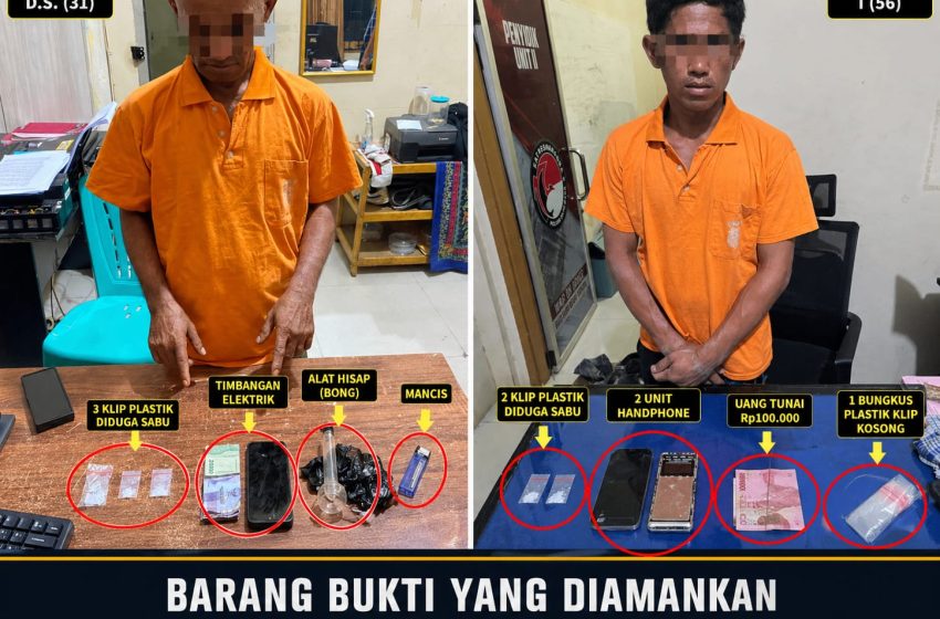  Polres Batu Bara Gerebek Dua Lokasi Peredaran Narkoba, Dua Nelayan Diamankan