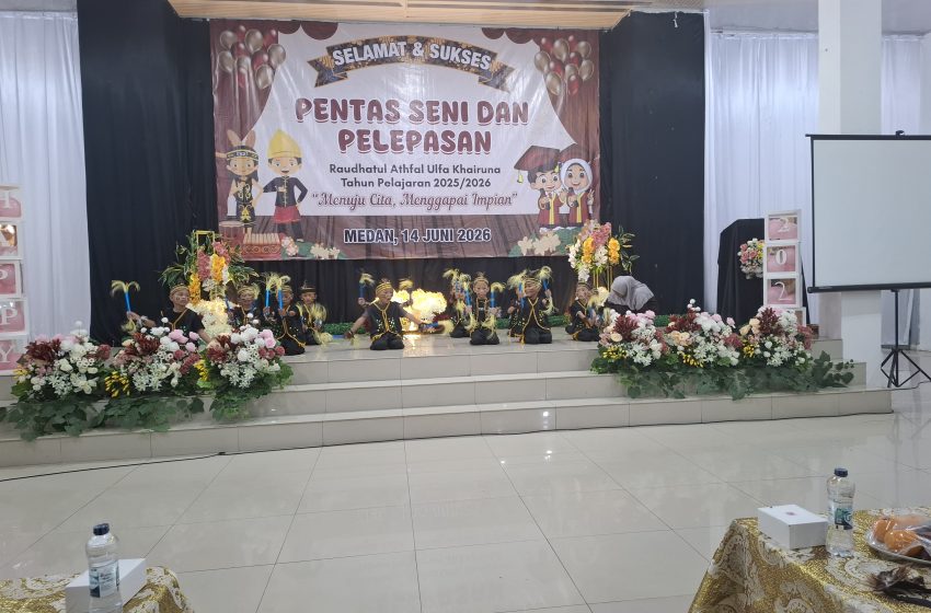  Acara Pentas Seni dan Pelepasan Siswa RA Ulfa Khairuna Medan Penuh Khidmat 