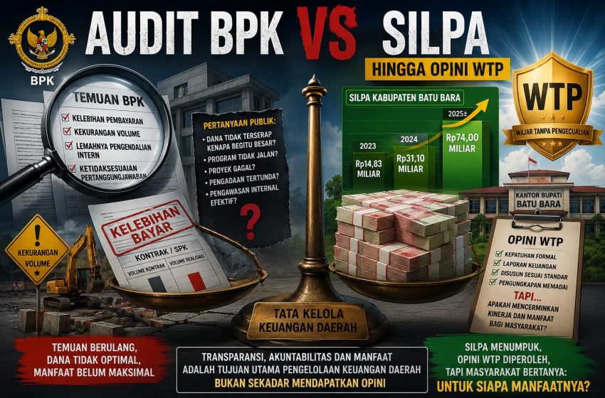  SiLPA Batu Bara Melonjak Nyaris 5 Kali Lipat, Publik Pertanyakan Efektivitas APBD dan Temuan Berulang BPK