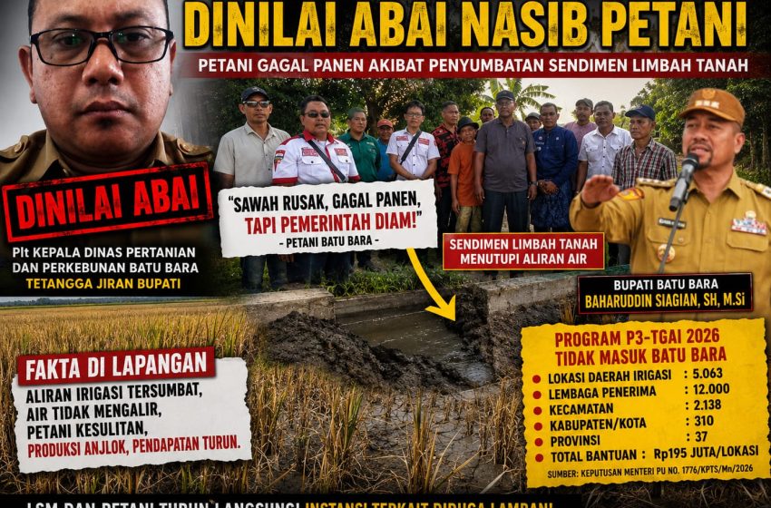  Petani Batu Bara Kecewa: Target Swasembada Pangan Digembar-gemborkan, Bantuan Irigasi Pusat Justru Tak Menyentuh Daerah