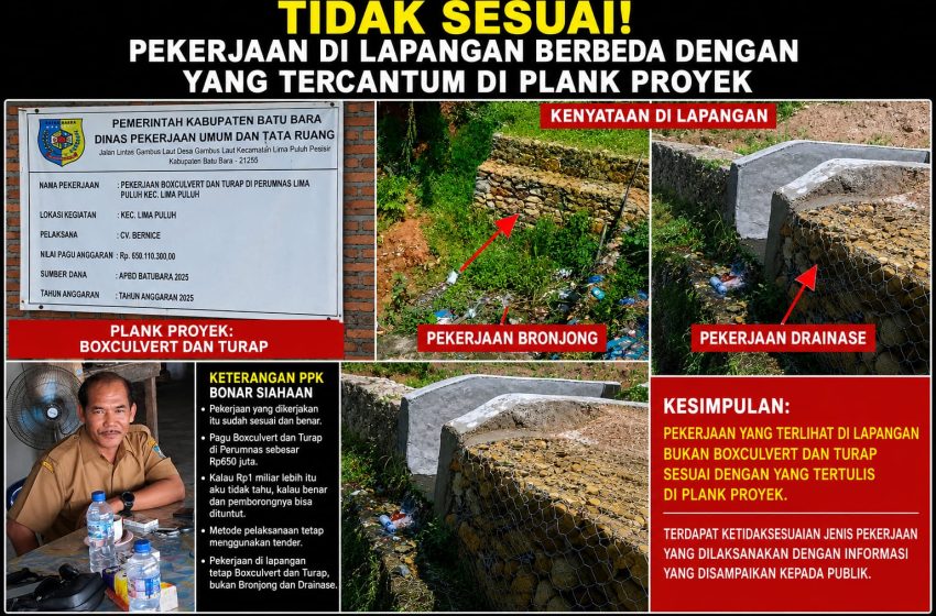  PPK Bantah Nilai Aset Rp1 Miliar dan Tegaskan Proyek Boxculvert-Turap Tidak Berubah Menjadi Bronjong dan Drainase