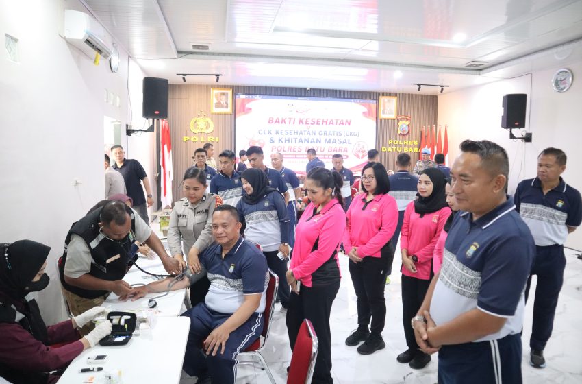  Bakti Kesehatan dan Khitanan Massal Polres Batu Bara Sambut Hari Bhayangkara Ke-80