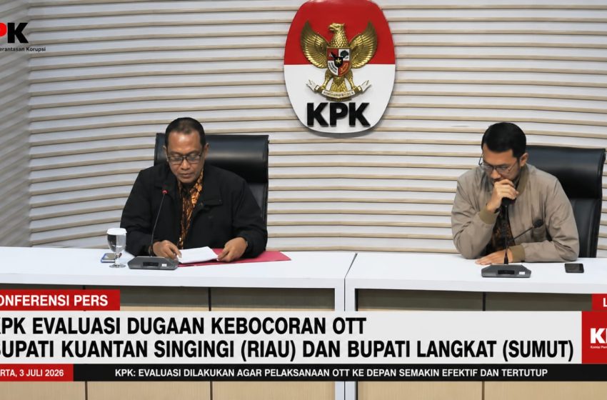  KPK Evaluasi Dugaan Kebocoran OTT di Kuansing dan Langkat, Prosedur Operasi Akan Ditinjau
