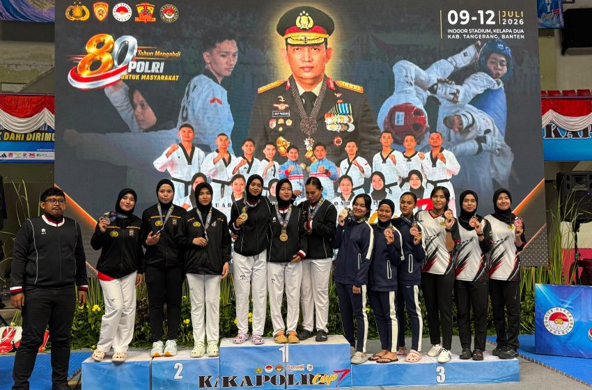  Personel Polres Batu Bara Sumbang Medali Emas untuk Polda Sumut pada Kejuaraan Taekwondo Kapolri Cup 7