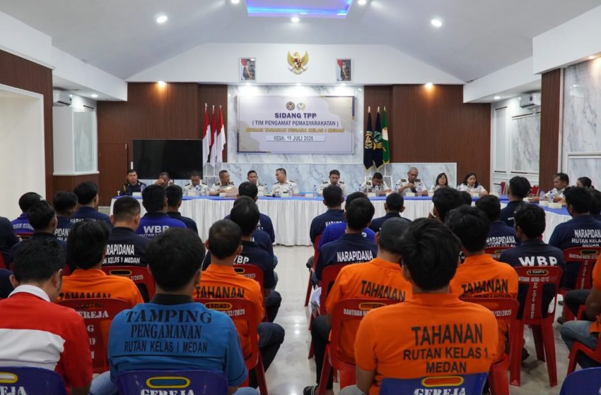  Rutan Kelas I Medan Gelar Sidang TPP, 48 Warga Binaan Diusulkan Peroleh Program Integrasi