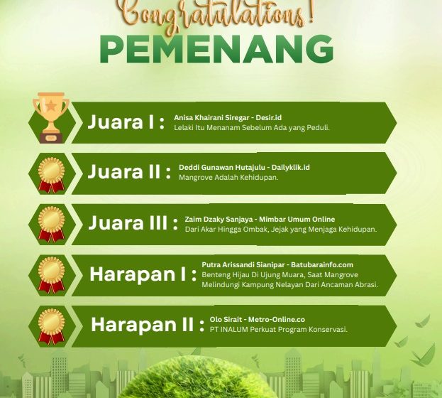 INALUM Dorong Jurnalisme Lingkungan melalui IN-Journal Chapter II, Hadirkan 65 Karya Bertema Konservasi